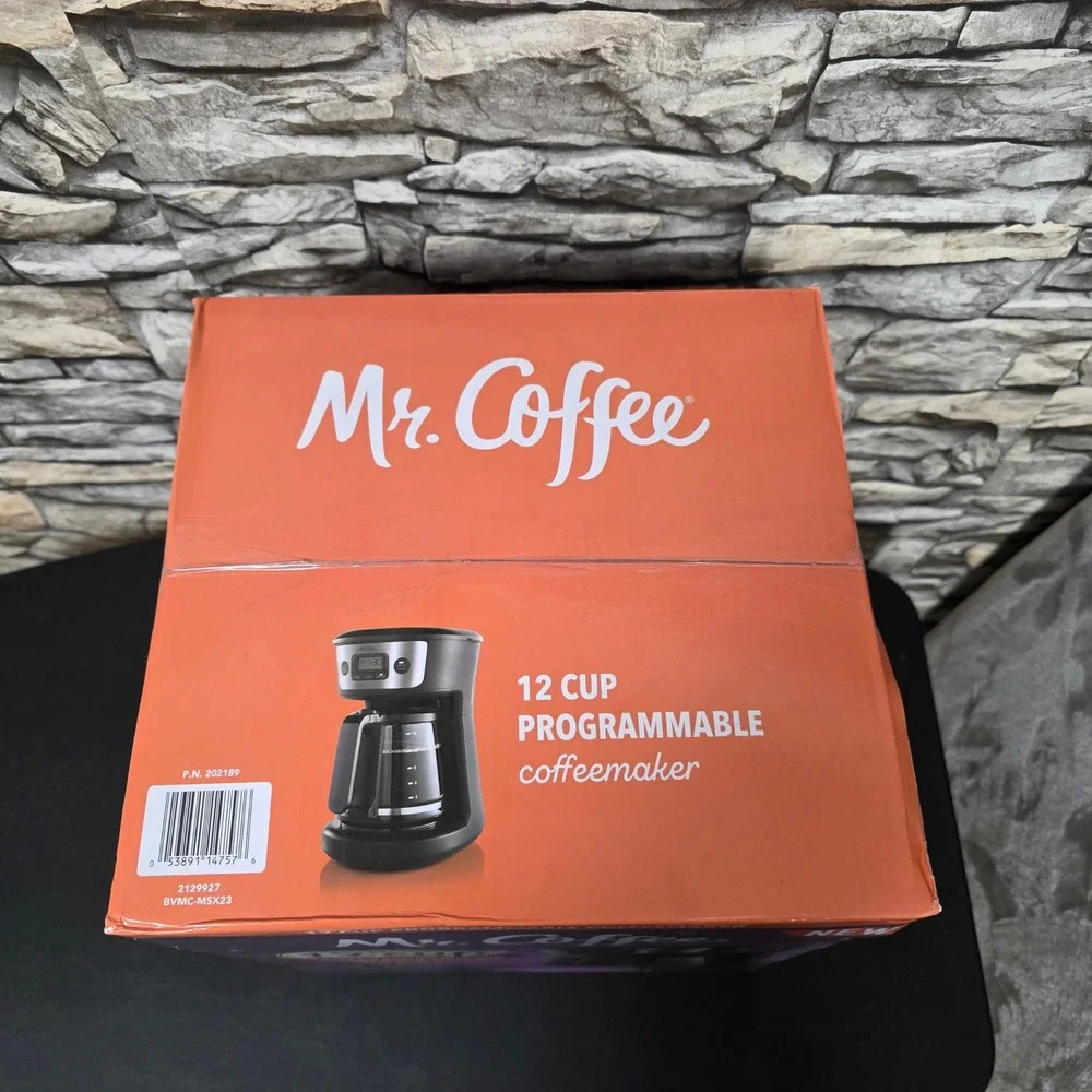 Mr. Coffee 12 Cup Programmable Coffeemaker Strong Brew BVMC-MSX23 Black Open Box